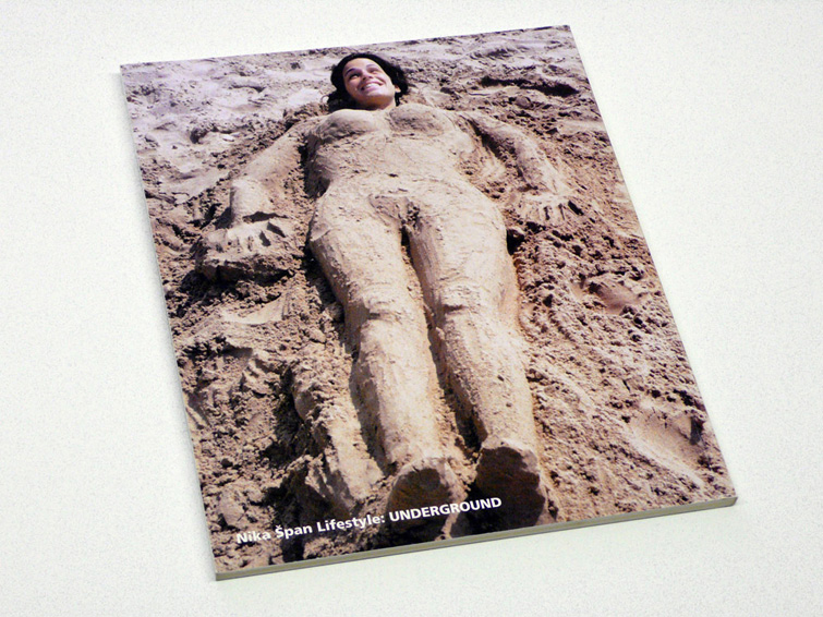 Art, artwork. A photograph entitled "Nika Span's Lifestyle: Underground" by Nika Span / Nika Špan. Material: Back cover of MAR’S magazine IX/3,4, 1997, Ljubljana, Slovenia Art, artwork. A photograph entitled "Nika Span's Lifestyle: Underground" by Nika Span / Nika Špan. Material: Back cover of MAR’S magazine IX/3,4, 1997, Ljubljana, Slovenia
